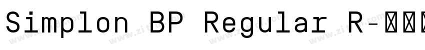 Simplon BP Regular R字体转换